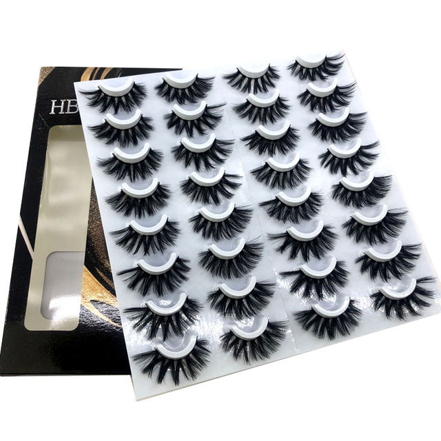 NEW 20 Pairs 8-25mm Fake Eyelashes 100 Mink Eyelashes Mink NEW 20 Pairs 8-25mm Fake Eyelashes 100 Mink Eyelashes Mink